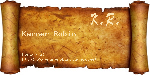 Karner Robin névjegykártya